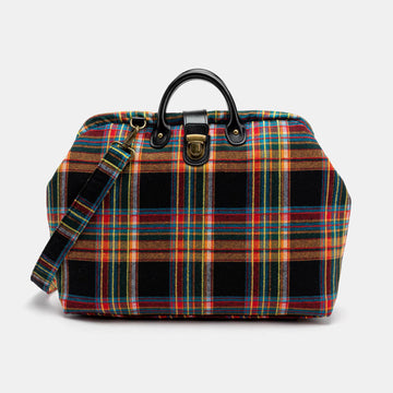 Vintage Tartan Plaid Doctor Top Handle Weekender Bag