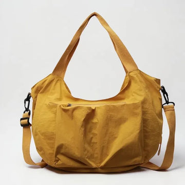 Nylon Multi-Pocket Convertible Shoulder Crossbody Tote Bag
